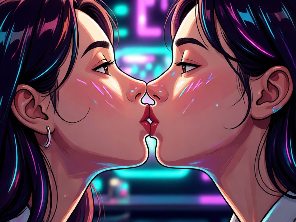 Different AI kiss video styles