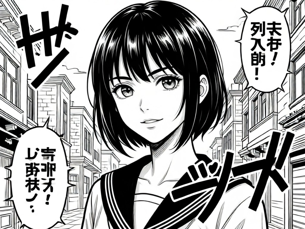 Vergleich eines einfachen Filters mit unserer detaillierten AI-Manga-Verwandlung