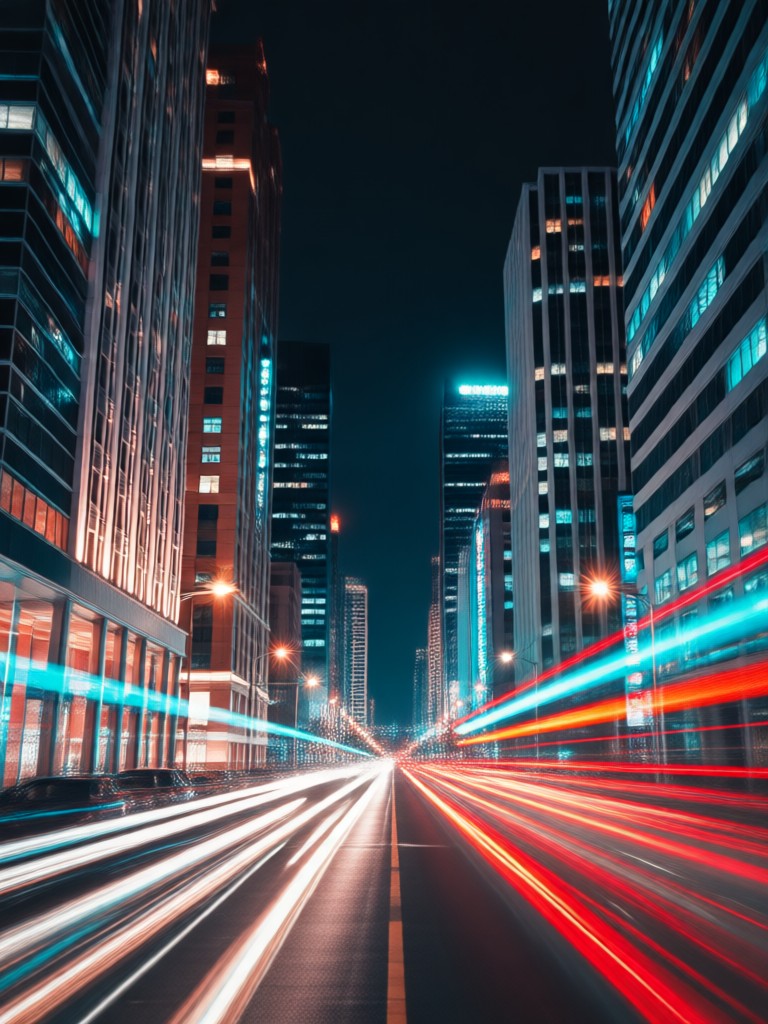 efek flash retro pada pemandangan kota malam