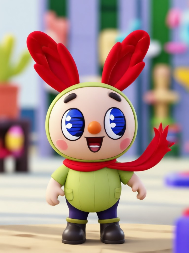 Group of 3D buddy characters together