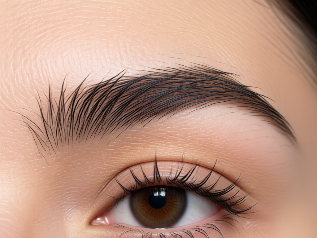 Person using phone to apply AI eyebrow filter