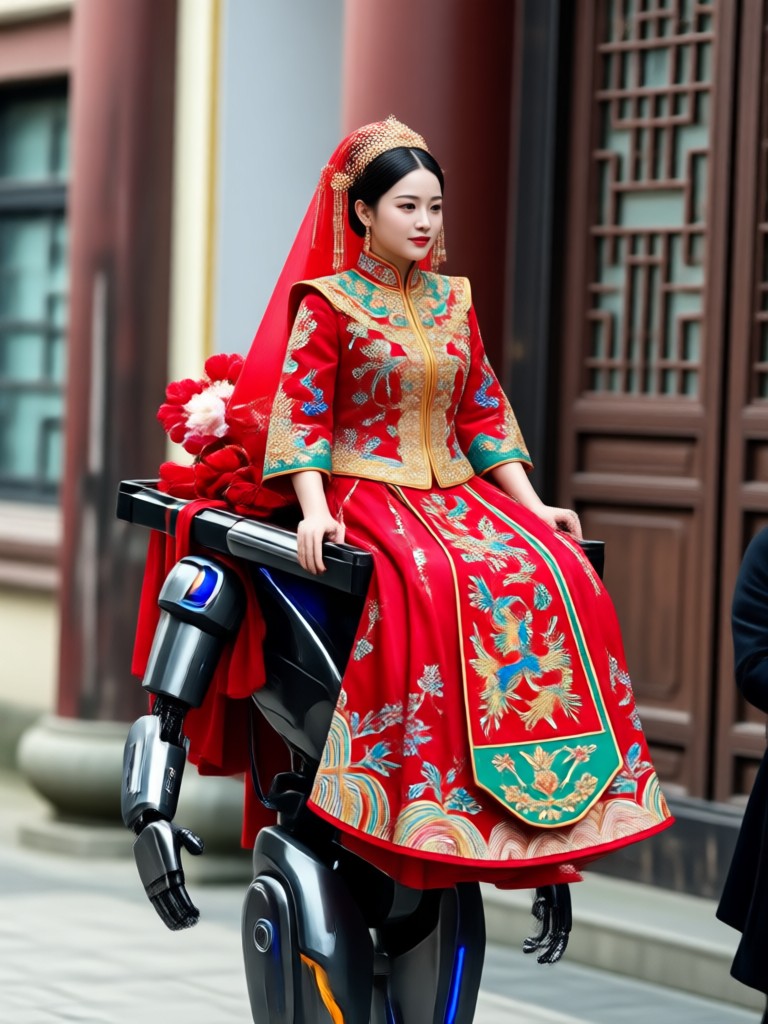 Fun and playful cartoon bridal carry effect