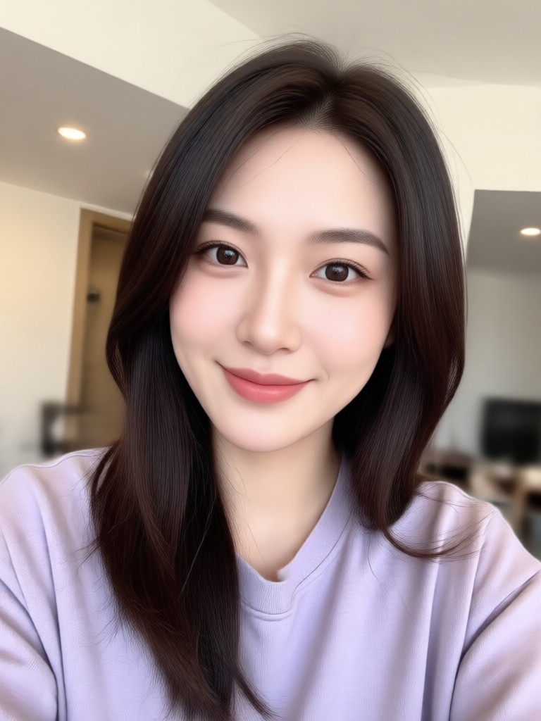 Evening selfie video with warm soft glow
