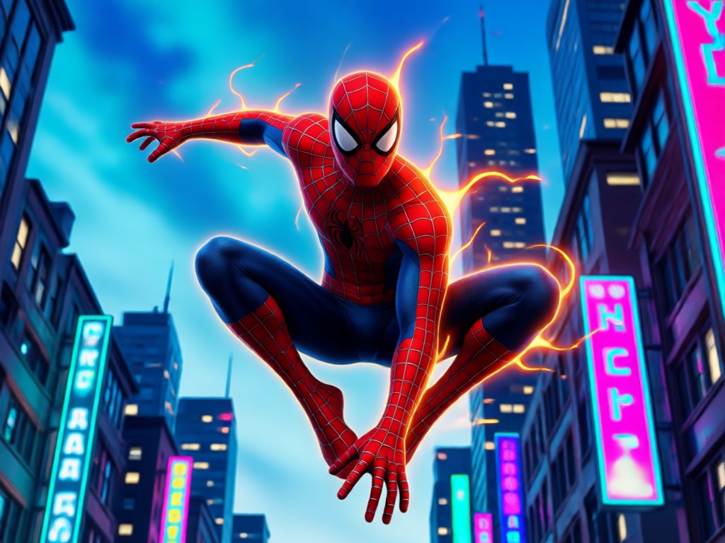 Comparison showing a basic filter vs our AI-powered Spiderman transformation