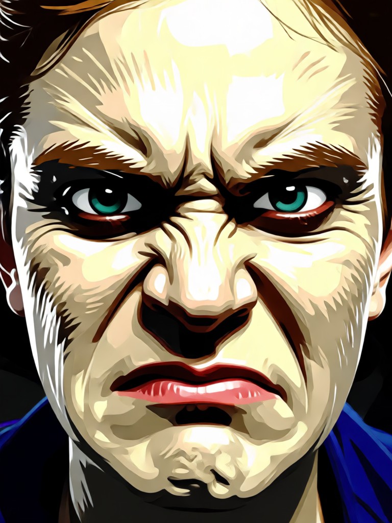 comic book style angry superhero filter