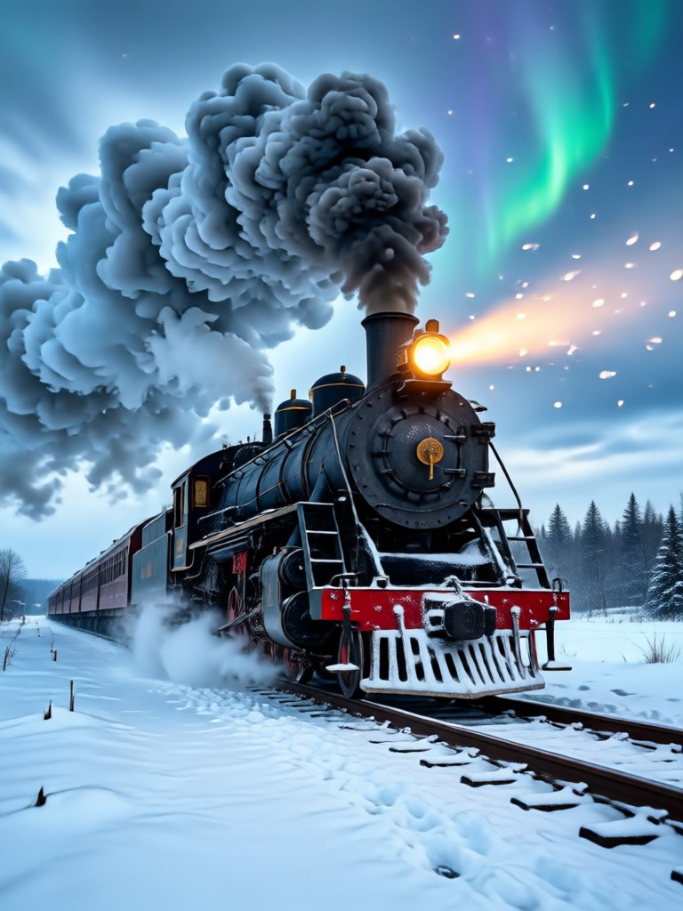 Whimsical AI filter applying cartoon Polar Express style