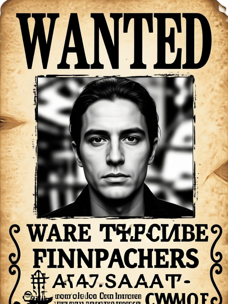 Steampunk themed wanted poster design