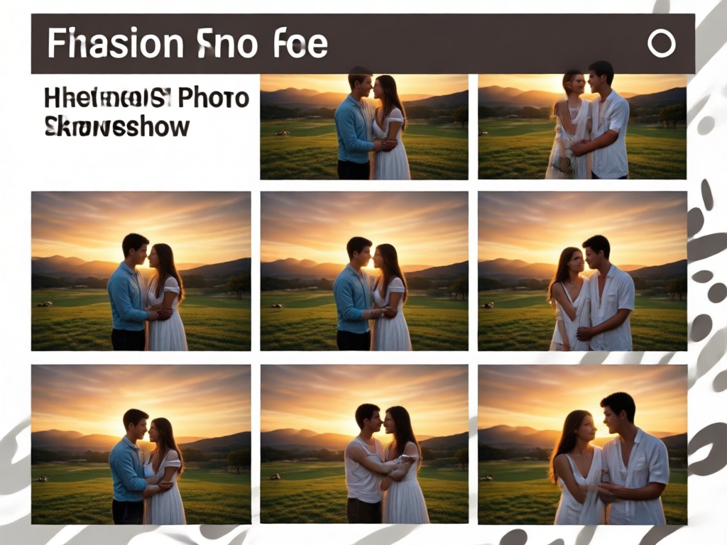 AI applies photo style for couple slideshow