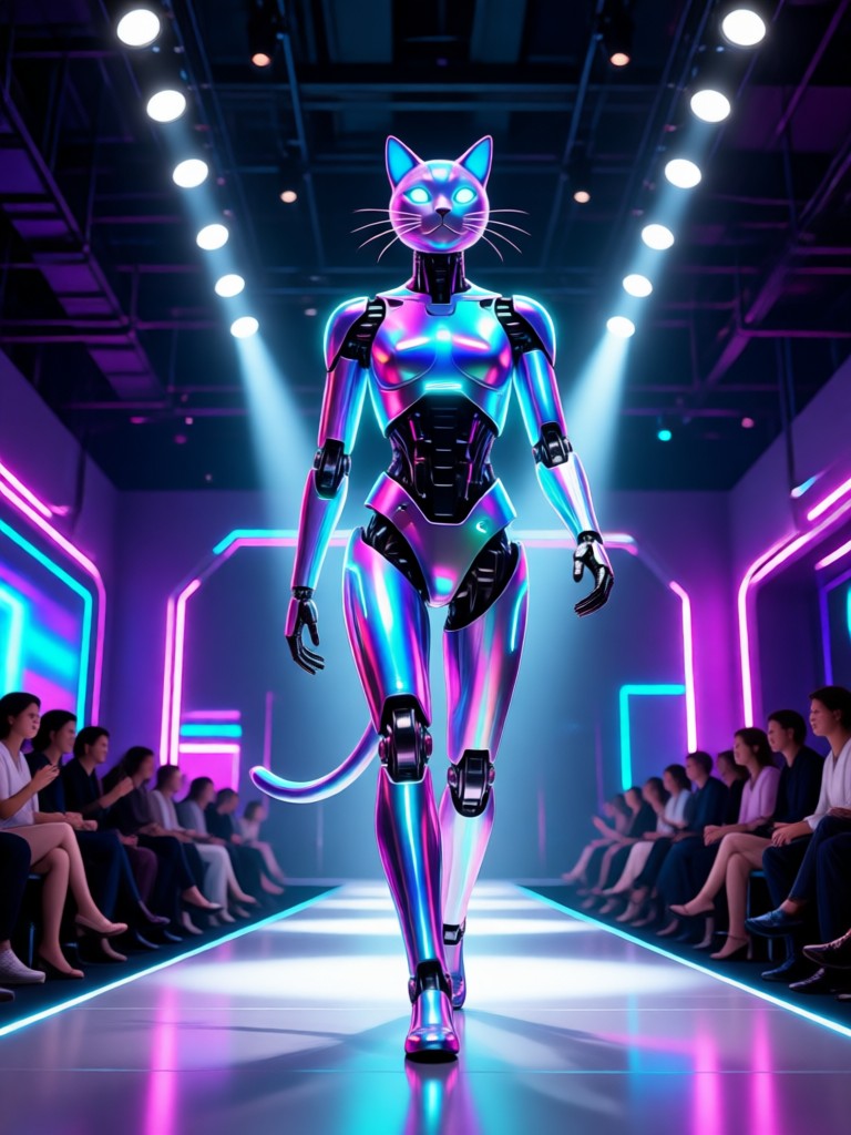 Casual wear AI runway presentation