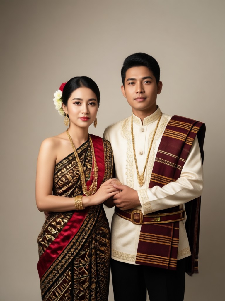 AI stylized artistic painting of a Filipino couple