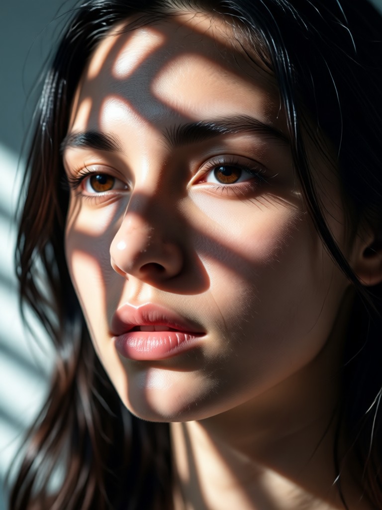 Studio style softbox lighting AI effect
