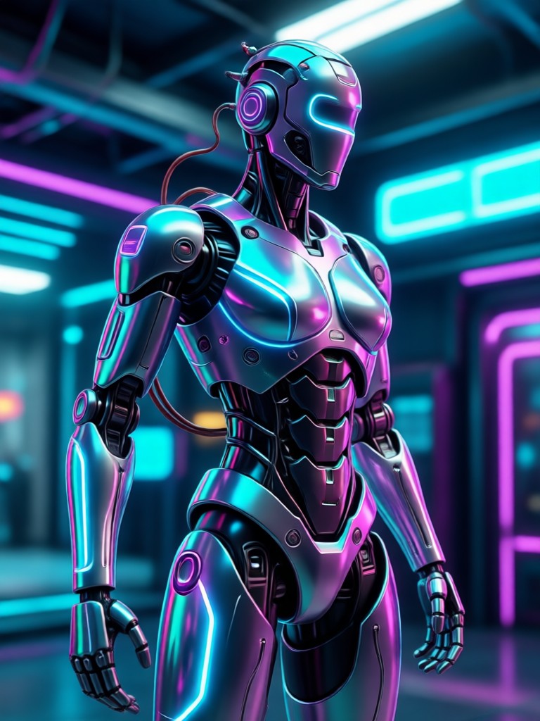 Action figure with glowing energy effects