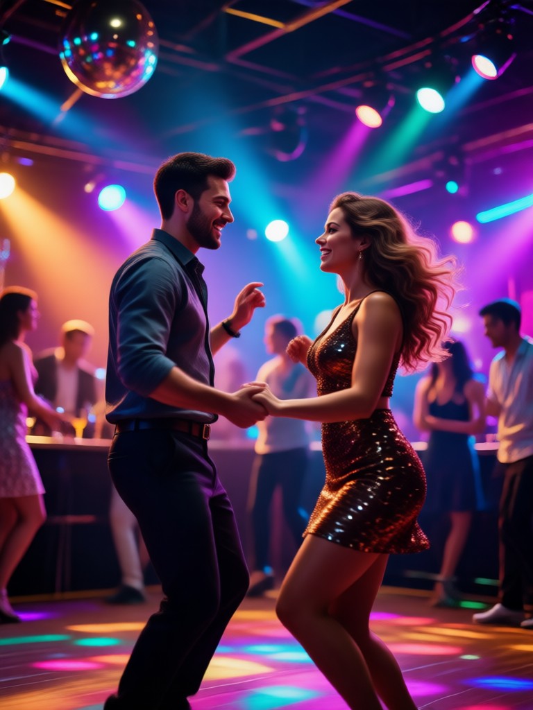 Phone displaying a fun AI couple dance video