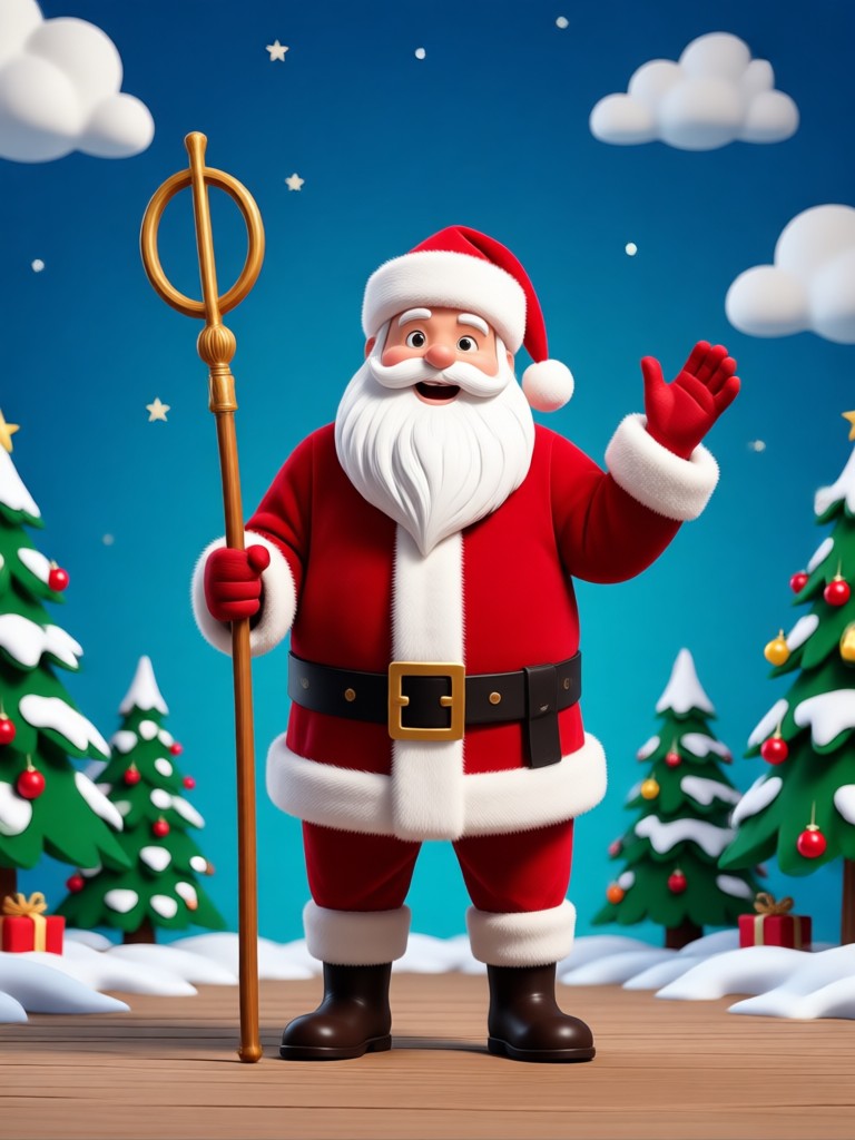 Video clásico de Santa riendo Ho Ho Ho