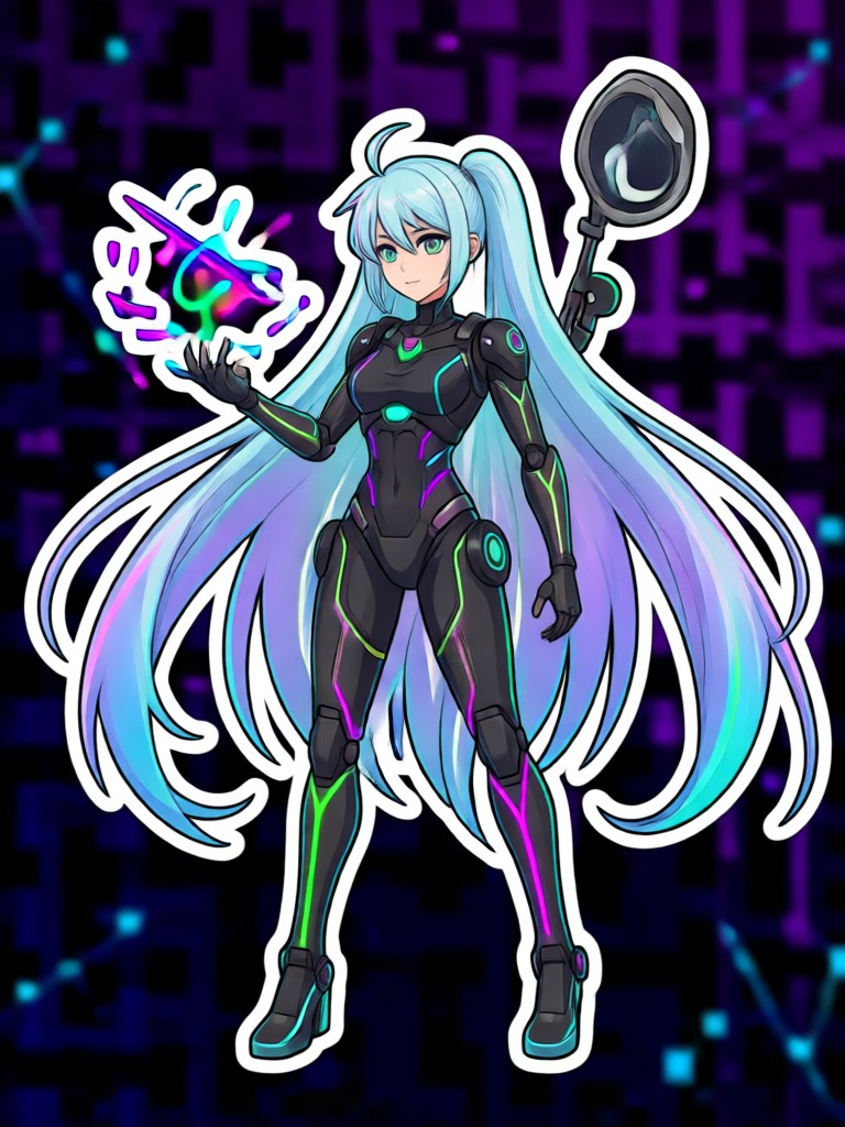 Anime sticker effect on a cooking tutorial