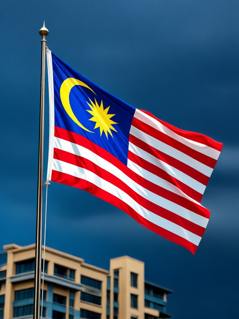 Pakaian tradisional dengan filter patriotik