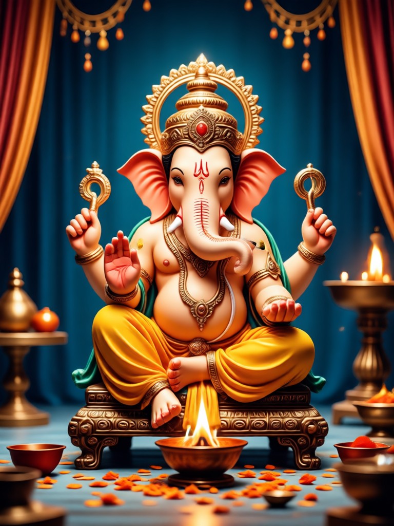 AI Ganesh Aarti photo transformation result