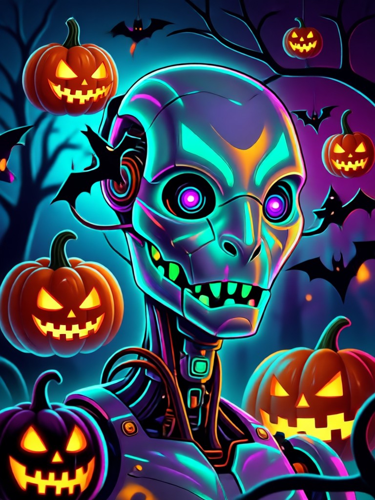 KI-generierte Zucker-Schädel-Make-up für Dia de los Muertos