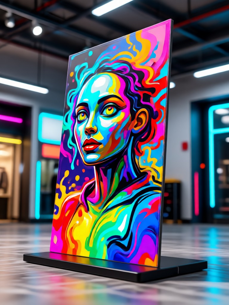 Watercolor style anime standee AI art