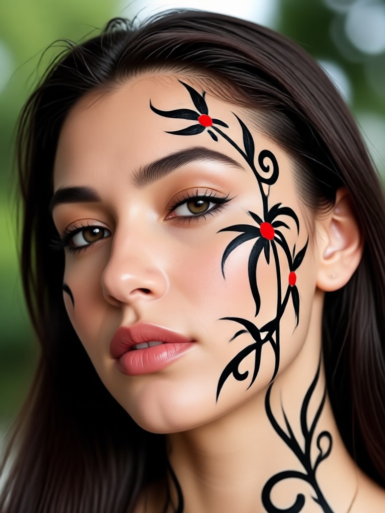 Editorial-Body-Art Style-Transfer Mädchenfoto