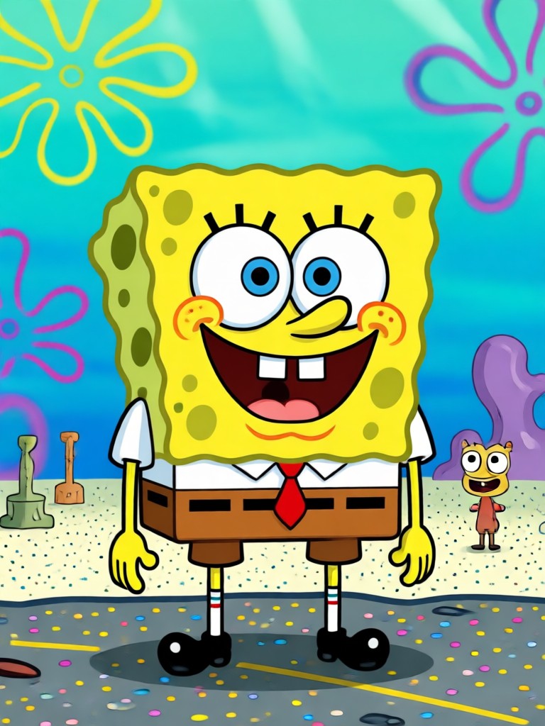 Imagination SpongeBob-Meme-Vorlage auf ein Haustierfoto angewandt
