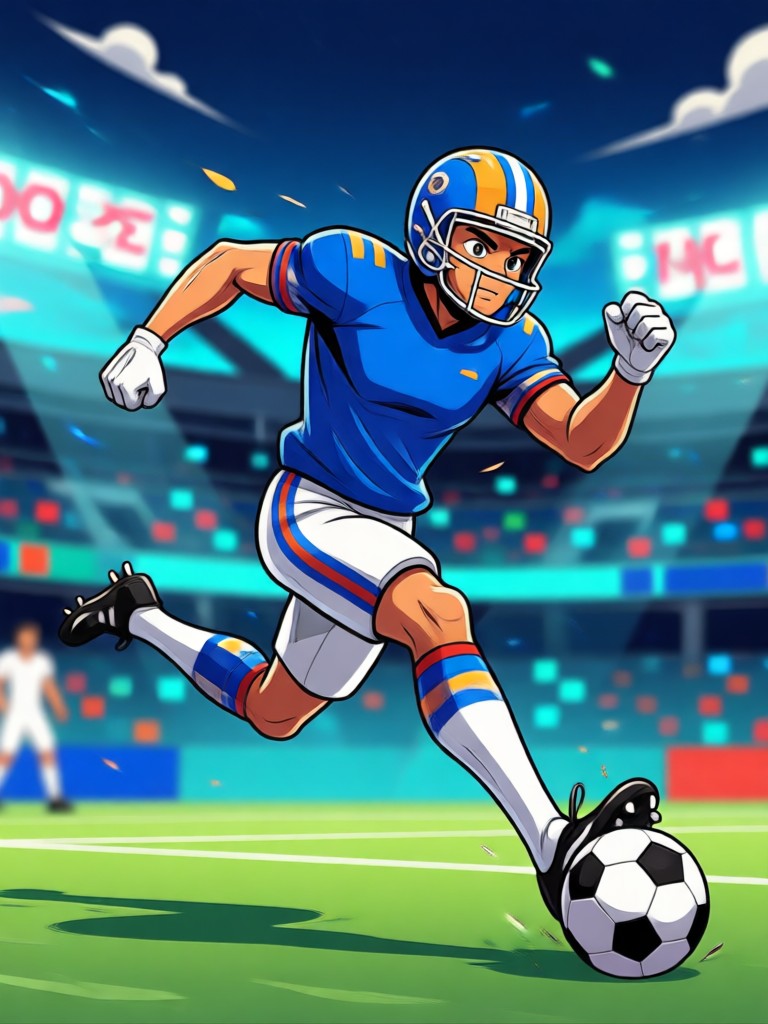 수채화 축구 경기
