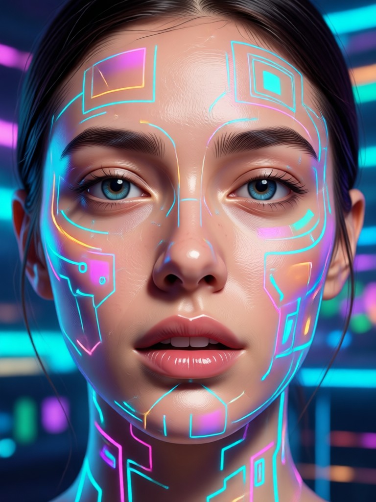 AI generated smiling expression