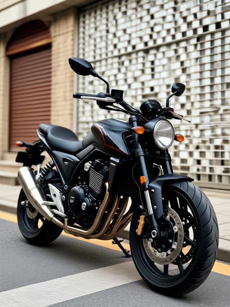 Resultado de arte conceitual do gerador de motos com IA