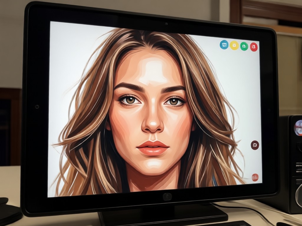 Example of subtle eye blink animation on a portrait