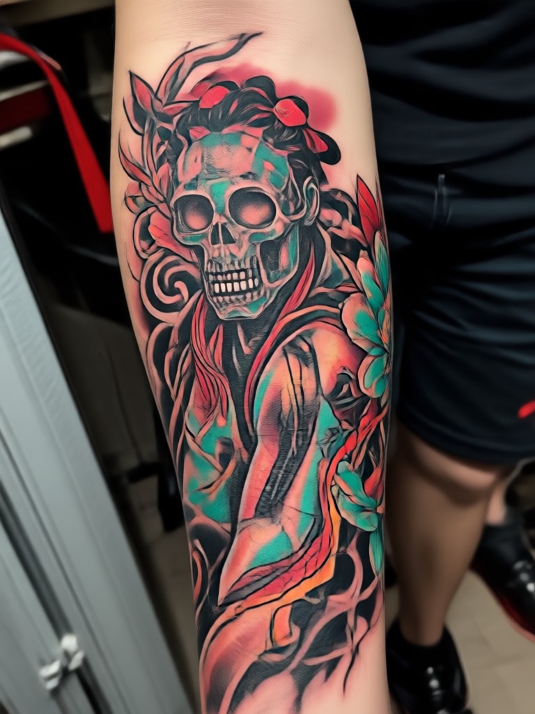 Anime inspired character tattoo