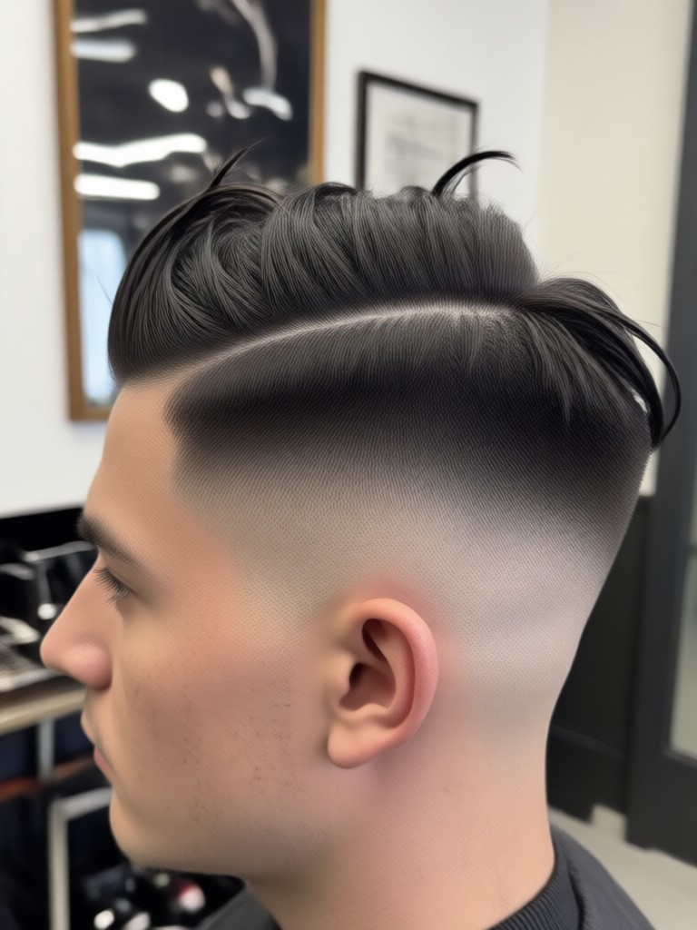 AI generated high skin fade haircut preview