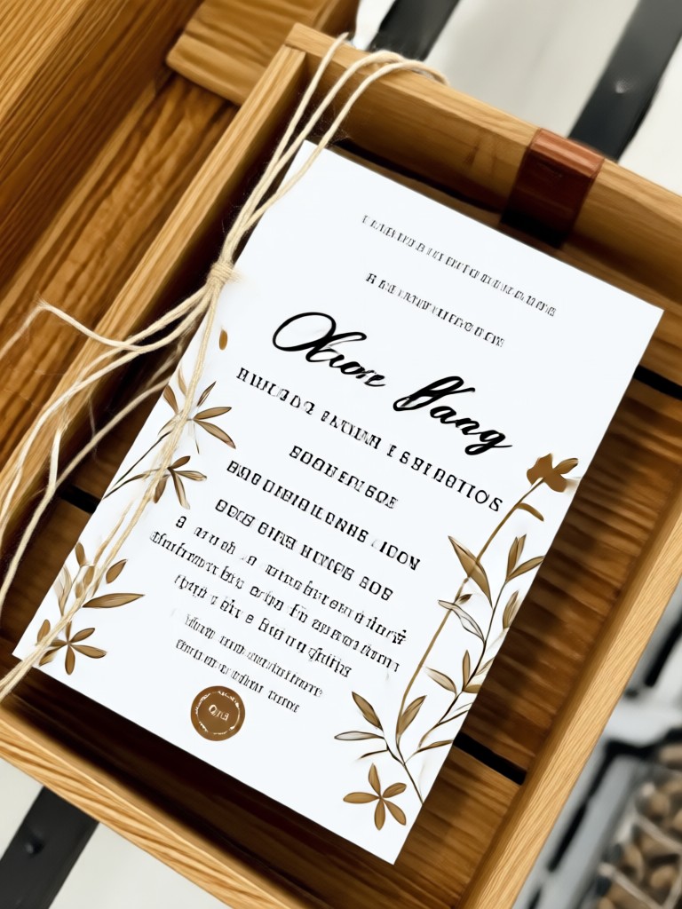 Phone displaying AI wedding invitation card design process