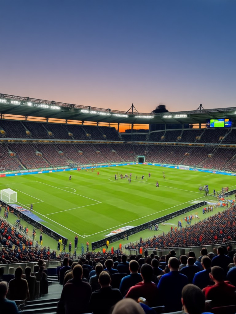 Mobile app showcasing AI stadium camera effect