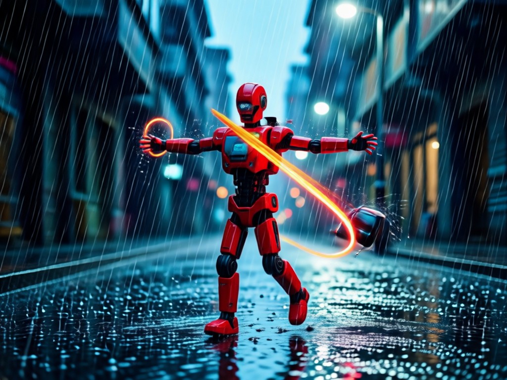 AI generated natural hugging animation in rain