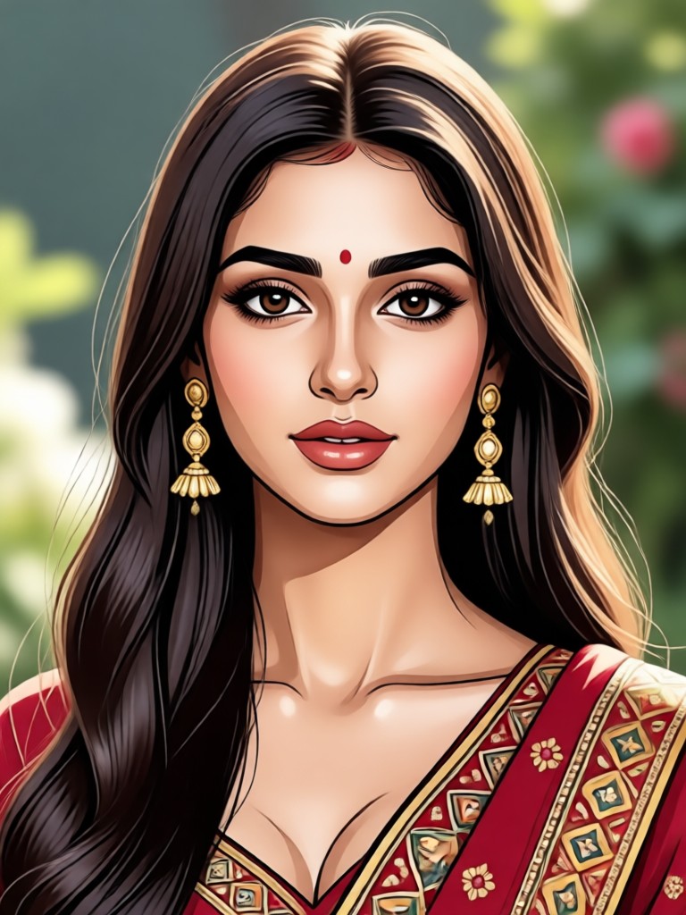 Beautiful Hot Indian Girl Portrait