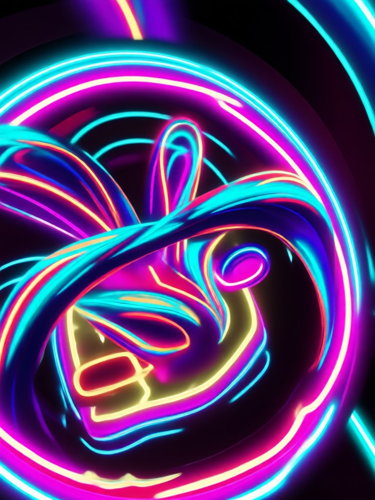 Cinematic neon kiss effect in dark ambiance