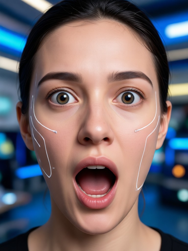 AI generated surprised expression