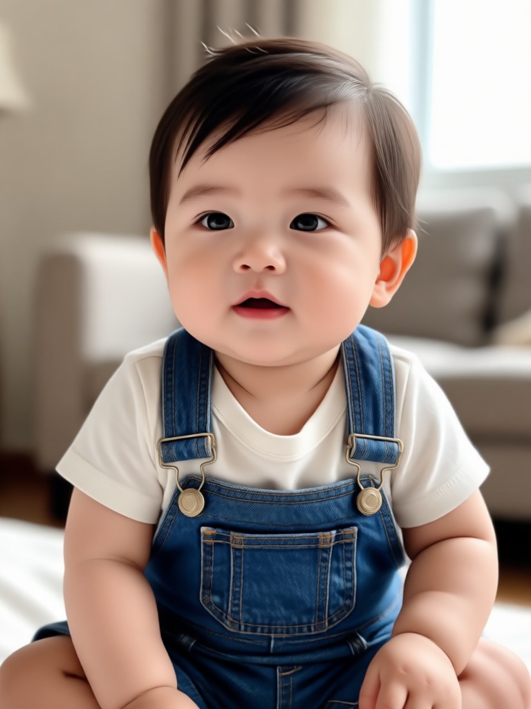 Generasi AI bayi laki-laki realistis