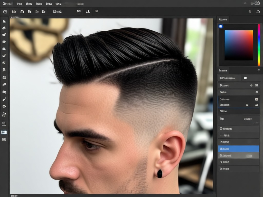 AI matching taper fade to face shape