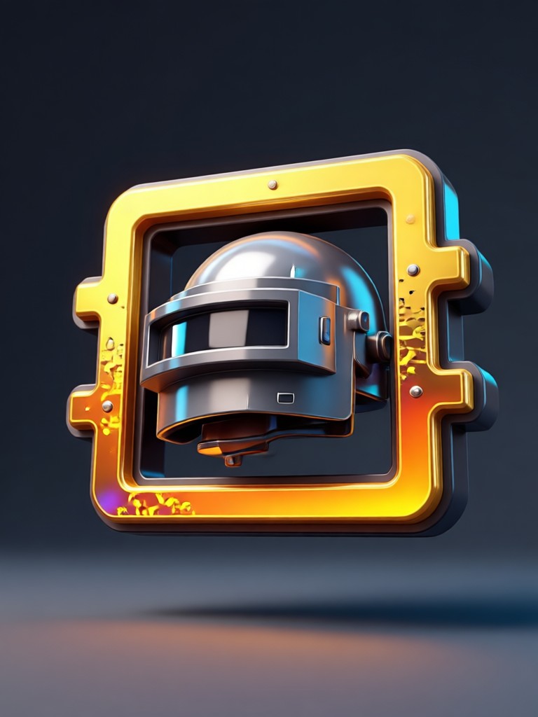 Creating a 3D PUBG logo on a mobile phone