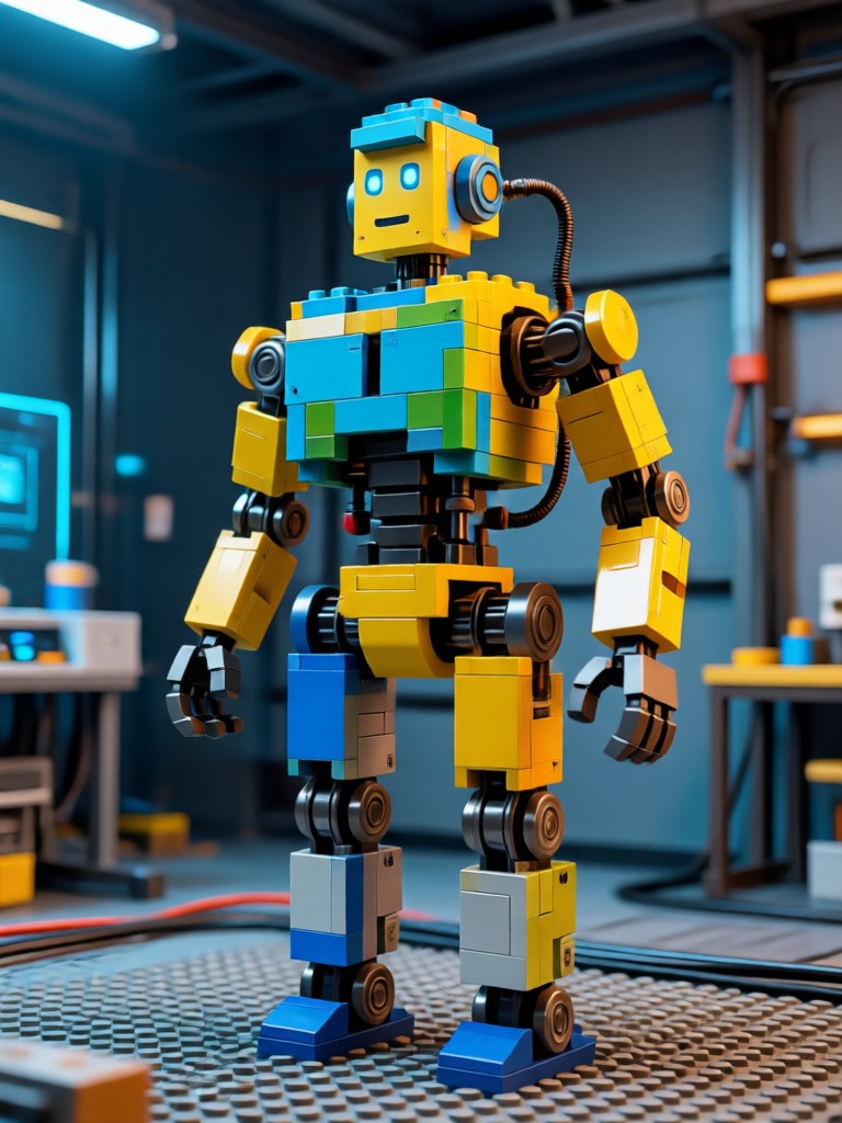 Mobile app showcasing AI LEGO generator interface