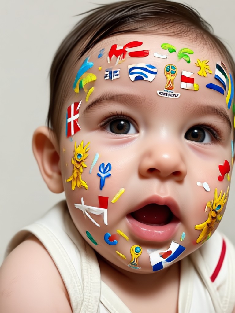 Future soccer star baby portrait ai effect