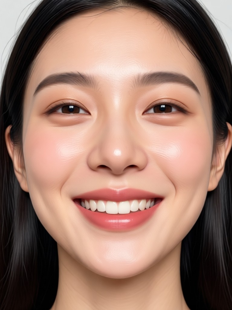 Couple photo with enhanced smiles using AI