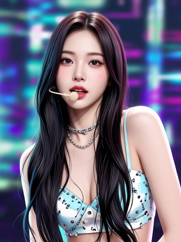 AI K-Pop 아이돌 메이커 인터페이스를 보여주는 모바일 화면
