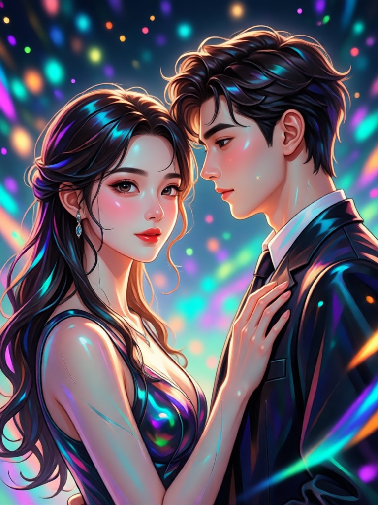 Ghibli inspired dreamy couple portrait