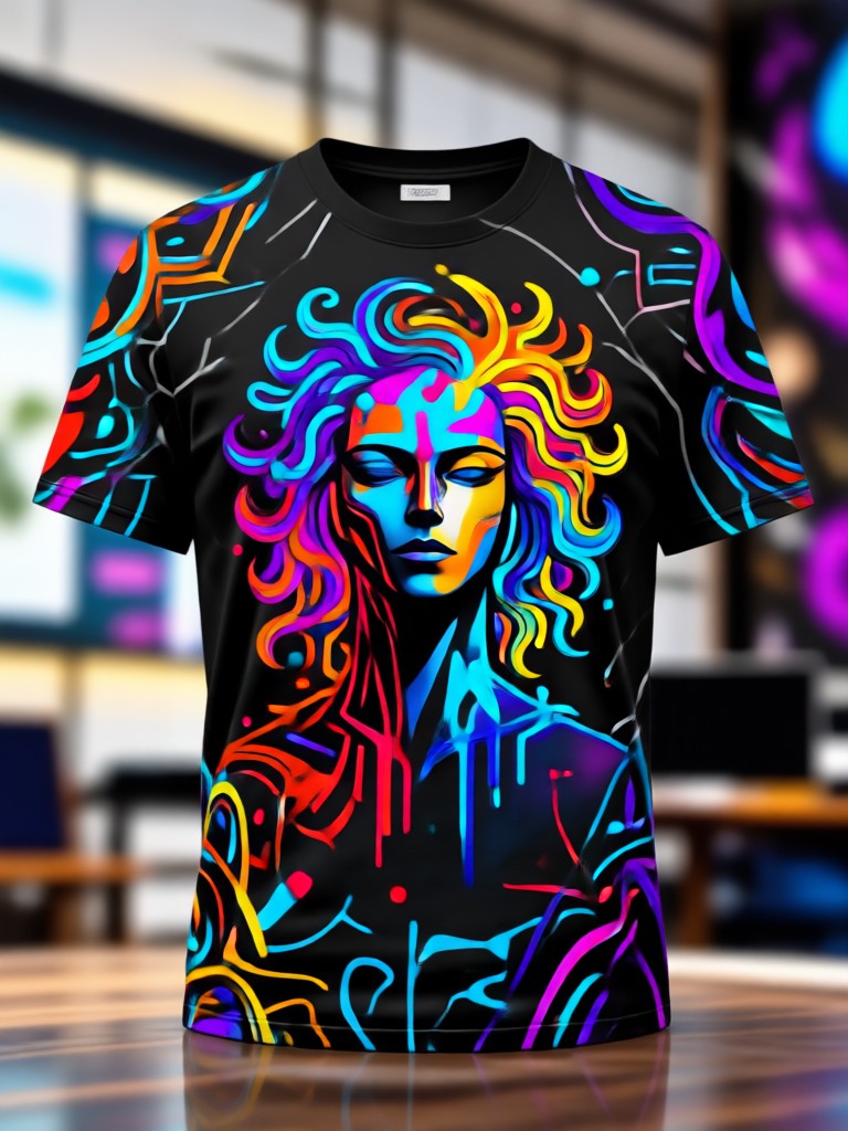 Anime character graphic AI t-shirt design