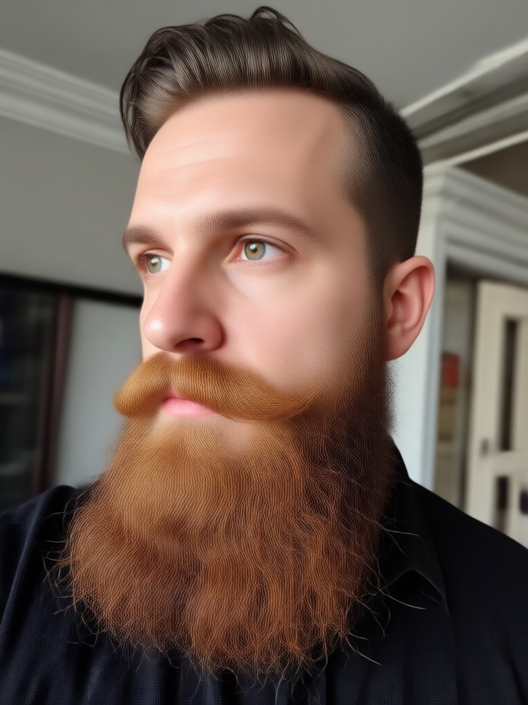 Multiple AI beard style options on one person