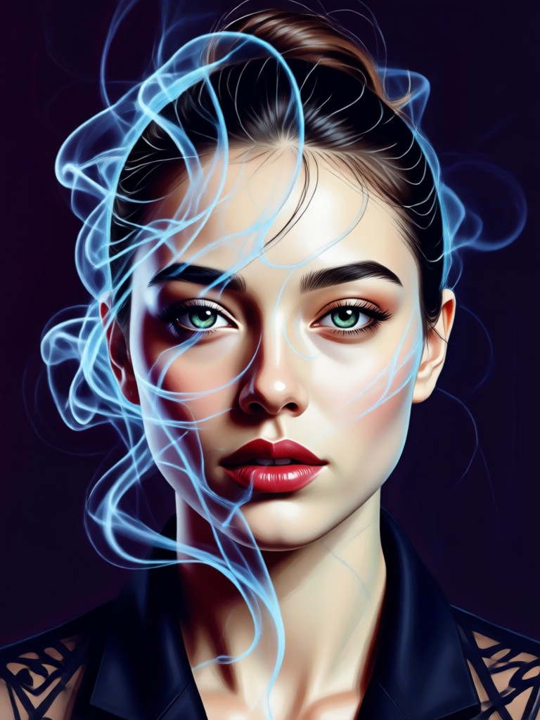facefame für Doppelfarben-Rauchportrait-Generator herunterladen