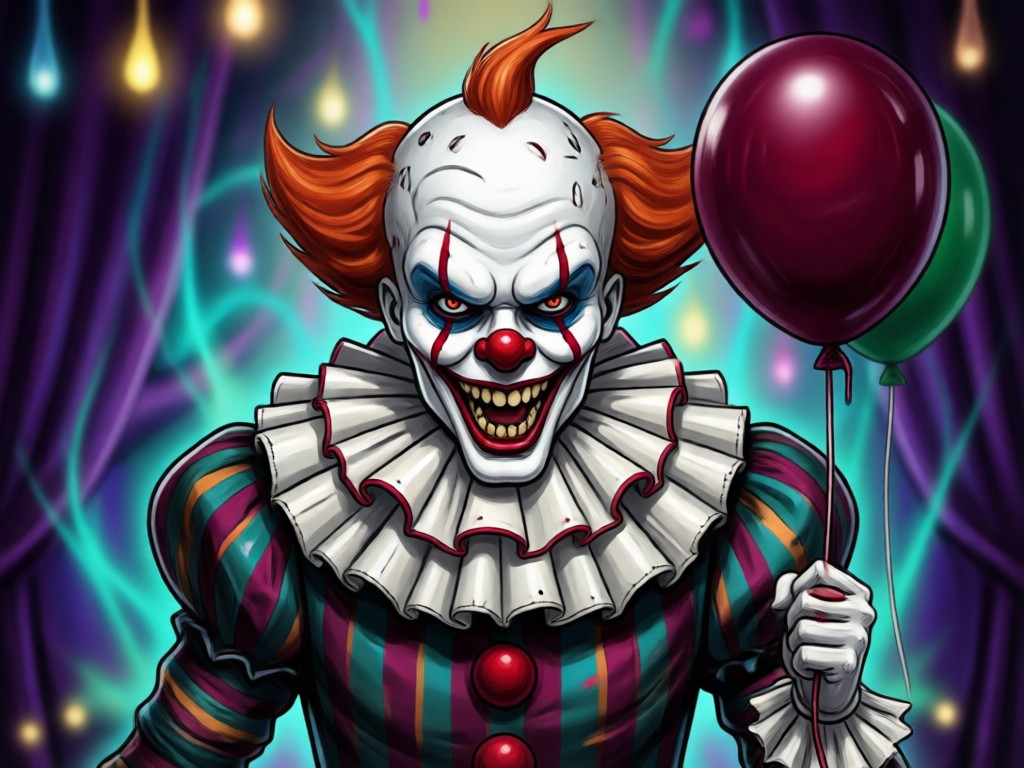 AI mapping Pennywise makeup onto a human face