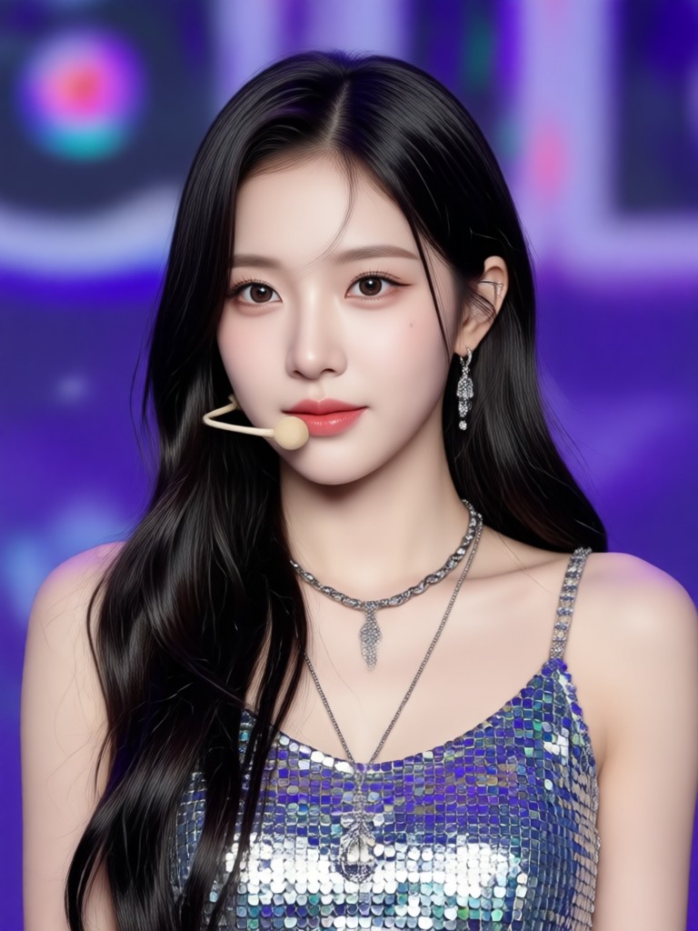 AI Kpop elegant stage outfit